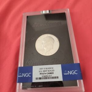 1971 Eisenhower Silver Dollar Coin PF67*CAMEO SEALED